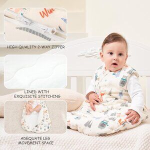 Looxii Baby Sleep Sack XL, 18-24 Months Quilted Wearable Blanket w/ 2-Way Zipper